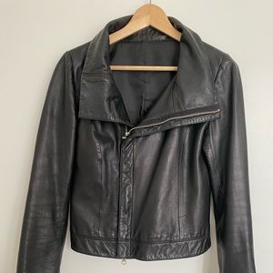 Vintage Italian lamb skin leather jacket